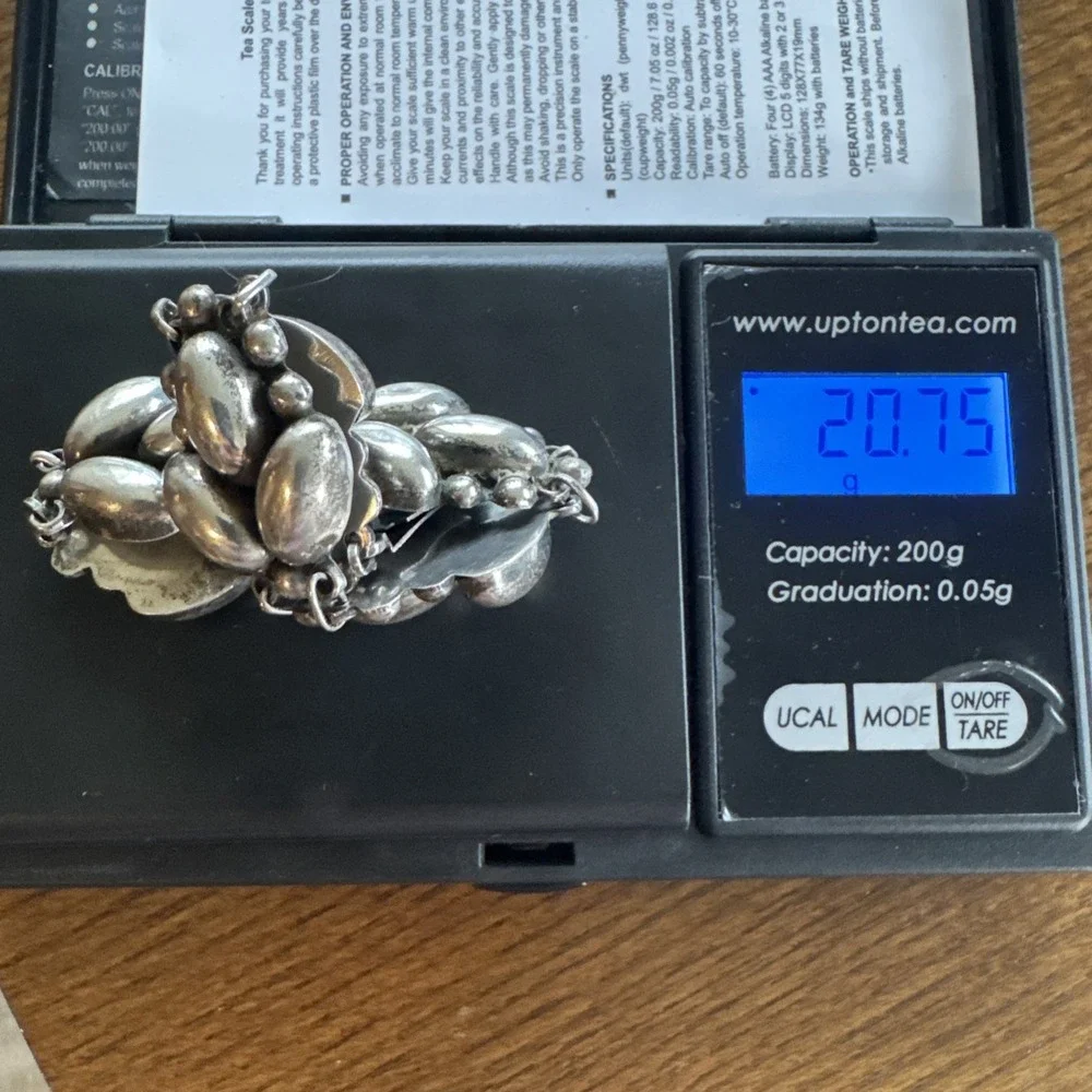 RRA Mexico D.F. Sterling Silver Link Bracelet 7